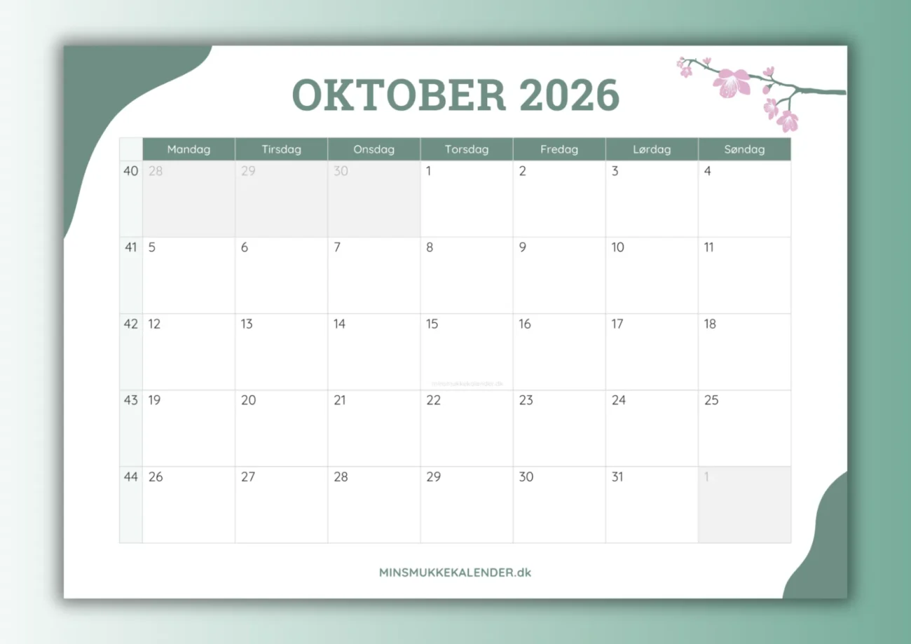 forhåndsvisning af oktober 2026 kalender til print - thumbnail til download